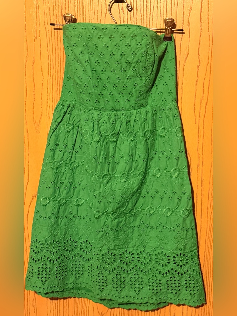 Green Strapless  Summer Dress